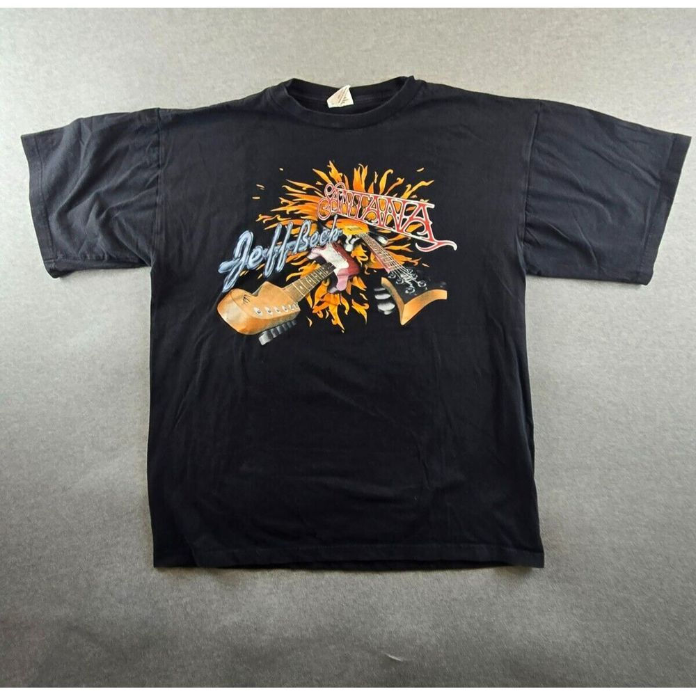 Vtg Carlos Santana Jeff Beck 1995 Tour Doubled Sided T-Shirt Large *Tour‎ Champ*